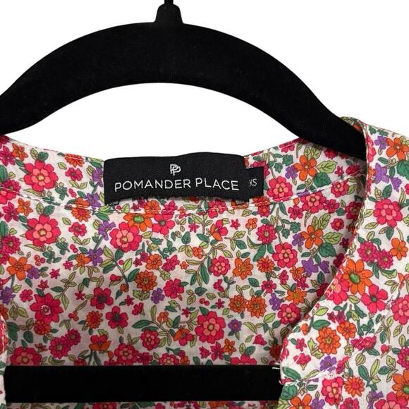 Tuckernuck Pomander Place Ditsy 100% Cotton Poplin Kenzo Mini Dress Size XS - Picture 3 of 10